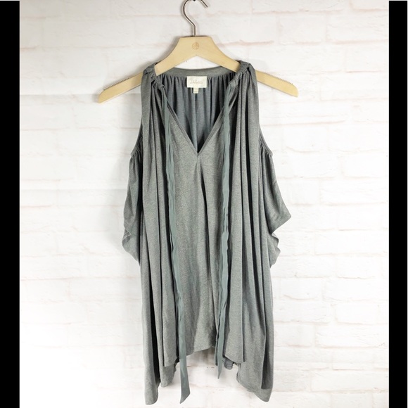 Anthro Deletta Tulay Draped Cold Shoulder Top - Picture 3 of 9